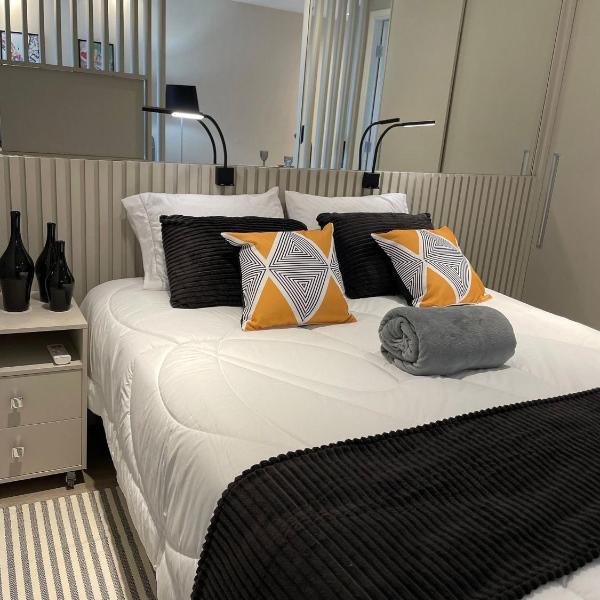Morada Deluxe Vila Olímpia - Flat em hotel moderno em bairro nobre
