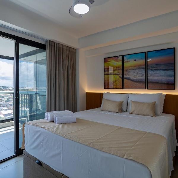 Apartamento em prédio com piscina no rooftop