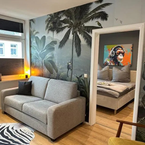 Moderne 50 qm Unterkunft Monkey: Rostock şehrinde bir otel