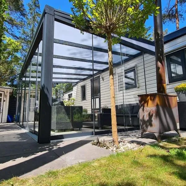 Prachtig Boschalet met CV, Airco en Sauna op de Veluwe, viešbutis mieste Doornspijk