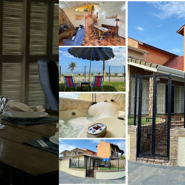 Casa Pé na Areia Suíte Master com Hidromassagem, Wi-Fi, Vista Mar e Churrasqueira