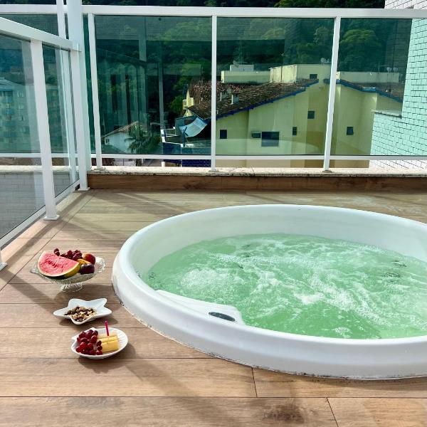 Cobertura Santorini Nova com Spa e Solário na Praia Grande