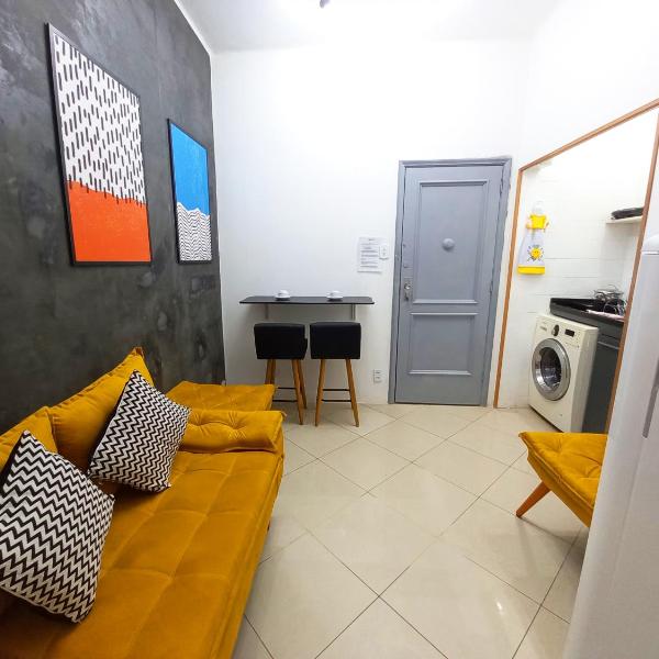 Studio na Praia de Copacabana, maquina de lavar