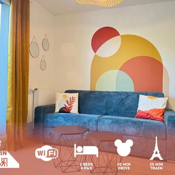 Le 24 Nautic, Appartement douillet Bassin olympique Disneyland & Paris avec parking, hotel in Vaires-sur-Marne