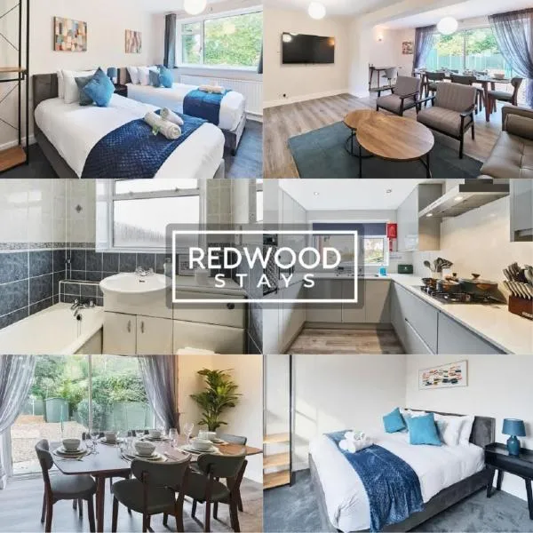 3-Bedroom Serviced House, Free Parking for 2 Cars, Free WiFi By Redwood Stays, hotel Camberleyben