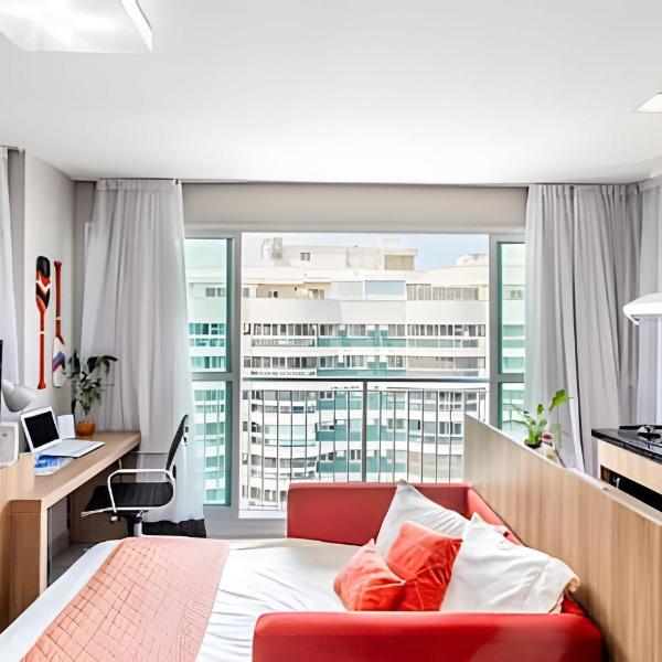 Flat Verano Stay Excelência em atendimento wifi fibra smart roku tv vaga veicular sob consulta e reserva vista e sol da manha - Foto 5