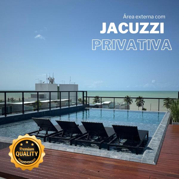 Flat com Jacuzzi Privativa a 50m do mar