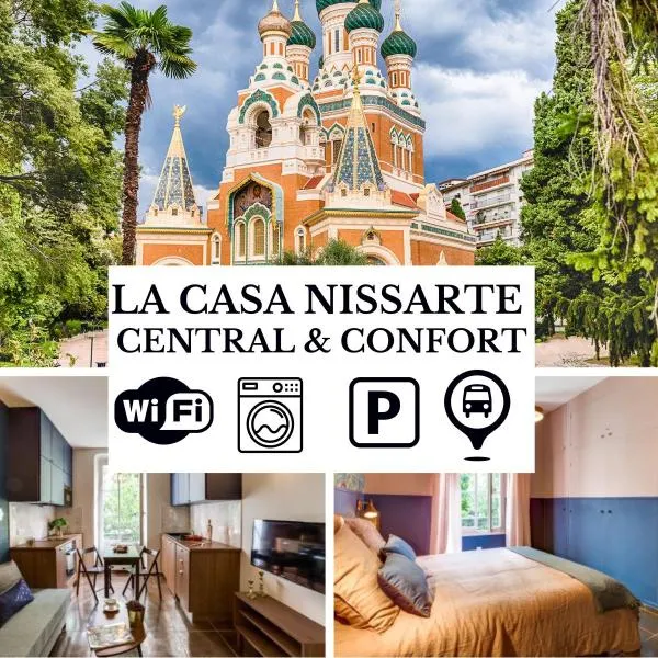 La Casa Nissarte - Centre ville prés gare - wifi -parking , confort et cosy, hôtel à Nice