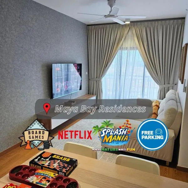 3 Room SplashMania Maya Bay Gamuda Cove Near KLIA, ξενοδοχείο σε Banting
