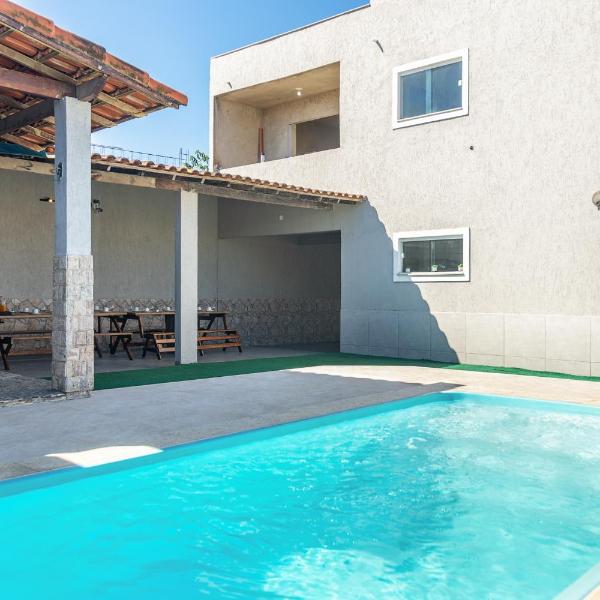 Casa de Praia com Piscina, 4 Suítes, area gourmet e garagem 3 carros, 800 mtrs da praia internet 700 mbps, condomínio privado com pista de skate , quadra de futevôlei , campos e quadras de futebol! - Foto 5