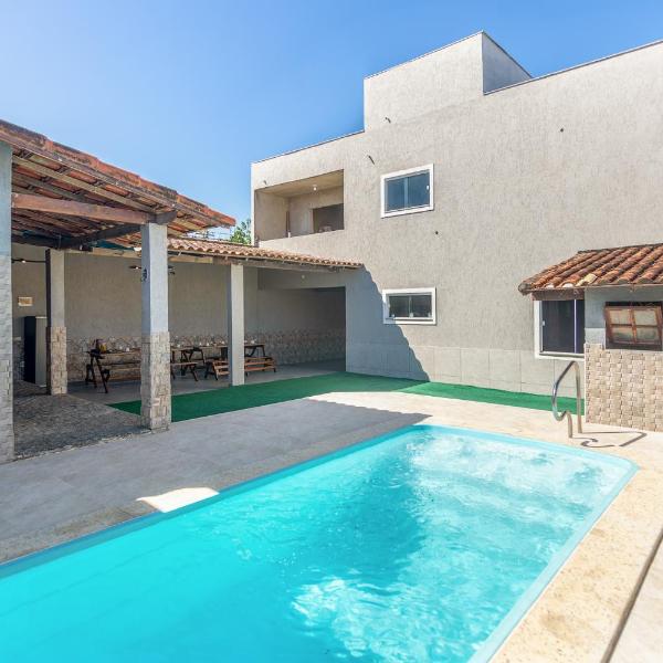 Casa de Praia com Piscina, 4 Suítes, area gourmet e garagem 3 carros, 800 mtrs da praia internet 700 mbps, condomínio privado com pista de skate , quadra de futevôlei , campos e quadras de futebol! - Foto 2