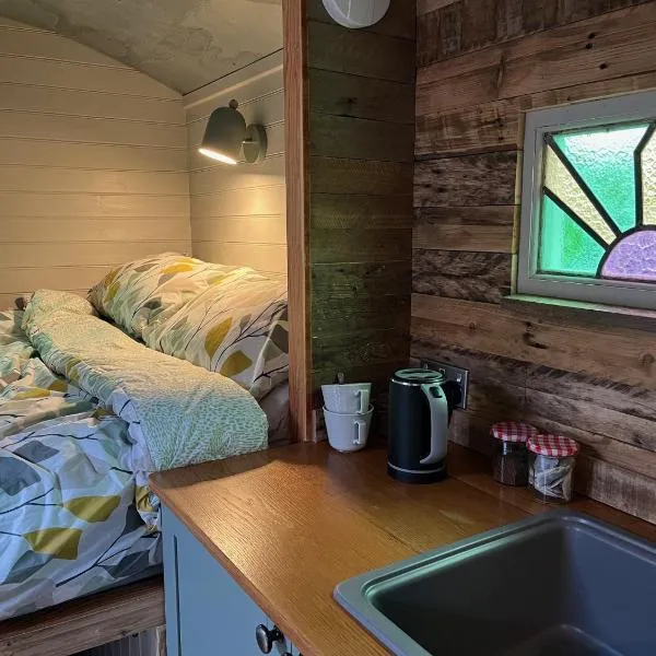 Bowhayes Farm - Camping & Glamping - Shepherd's Hut 'Pippin', hotel in Venn Ottery