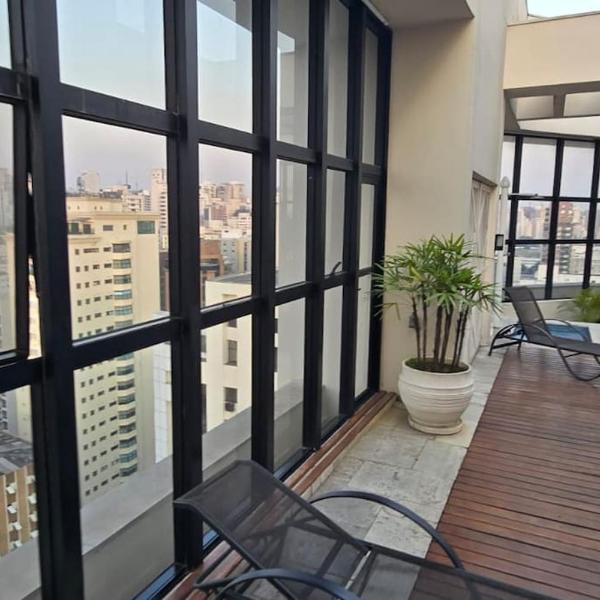 Apart-Hotel com linda vista no Jardins