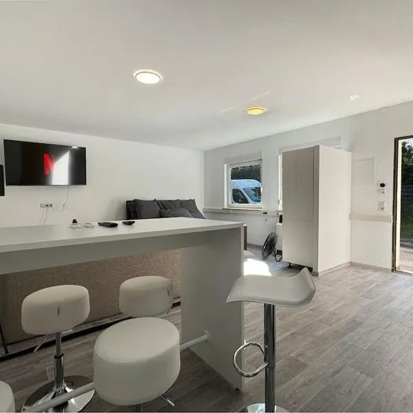 Studio Apartment für 6 P mit Sonnenterrasse, hotel in Oberboihingen