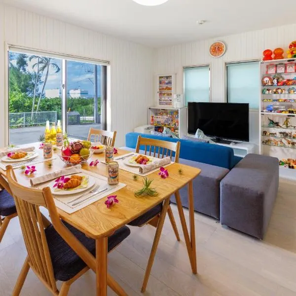 一棟貸し完全プライベートビーチ6分 KOEI Farm lodge、金武町のホテル