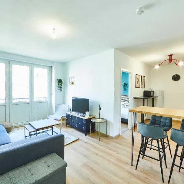 BE-3D - Joli 3 pièces tout équipé pour 1-4 pers au 3ème étage au centre de Mulhouse, hotel in Mulhouse