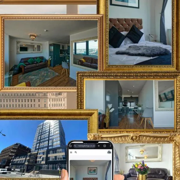 SidemerseyLivings - Central, Bright, and Convenient 2-Bedroom Apartment with Parking、リバプールのホテル