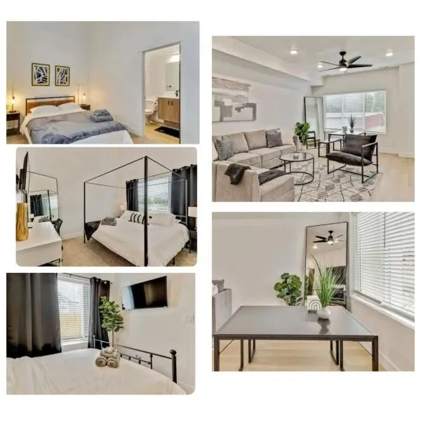 3 Mins to DT Lux Townhome 2 Car Garage King Bed, hotel in Salt Lake City