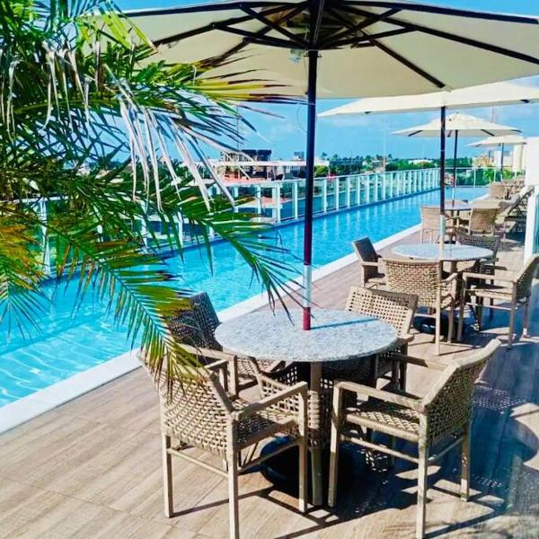 Flat com Piscina Privativa a 50m da Praia - Centro de Porto - Foto 4