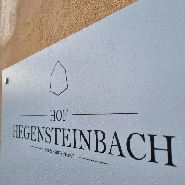 Hof Hegensteinbach Fürstenberg an der Havel, hotel v destinaci Fürstenberg-Havel