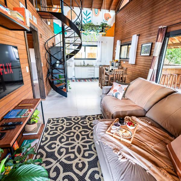 Cabana Aconchegante a 800m da Praia com 4 Quartos, Lareira Externa, Aquecedor em 2 Quartos, Netflix e Pet Friendly - Foto 5