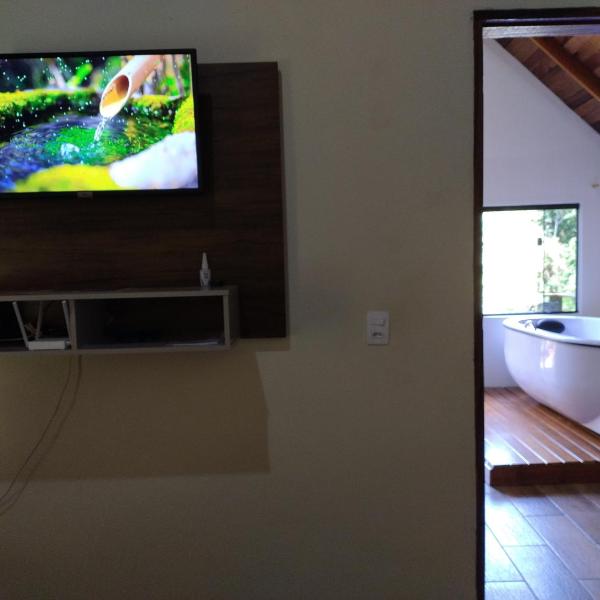 Chalé Portal Lazer Um refúgio cercado pelo verde com hidromassagem lareira lagos privacidade e conforto em meio à natureza - Foto 5
