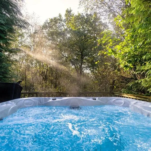 Farley, woodland lodge with hot tub for 8, hotel in Oakamoor