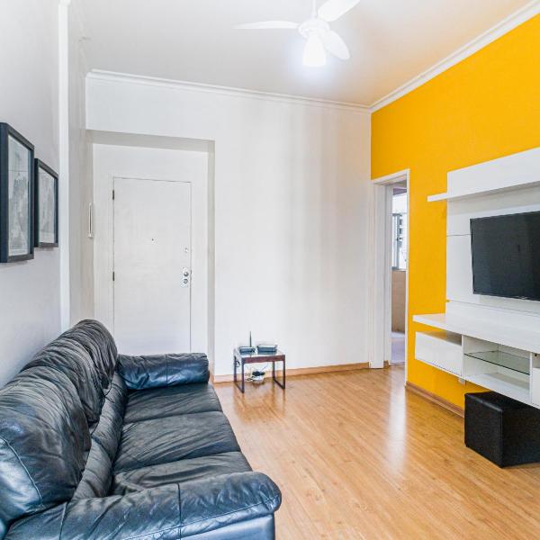 Apartamento completo na praia de Copacabana 02 Quartos com vista lateral mar em andar alto, ar, wifi , netflix, pauloangerami RMVC18 - Foto 5