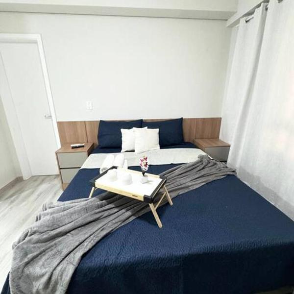 Loft confortável e refinado A