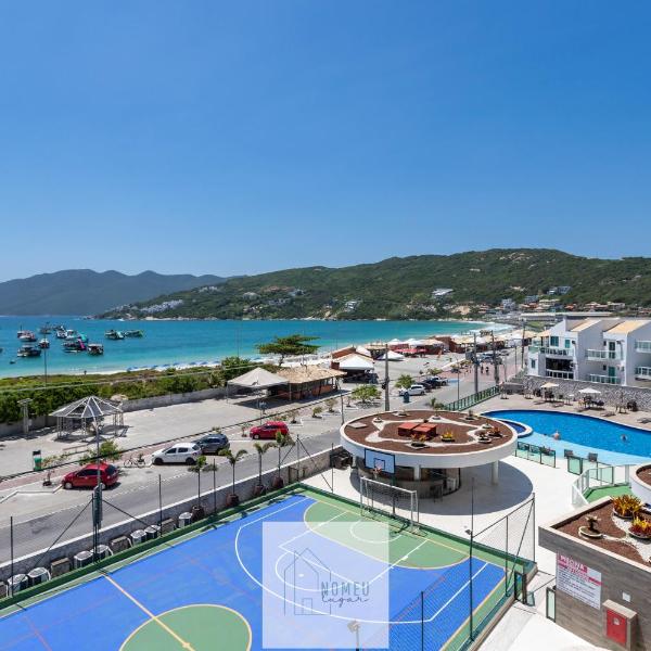 Condomínio Club a 50m PRAIA dos Anjos - Unidades com 2 QUARTOS, PISCINA, estacionamento e portaria 24h - Área de lazer 3000m, wi-fi 800MB, churrasqueira e cozinha completa - Foto 3