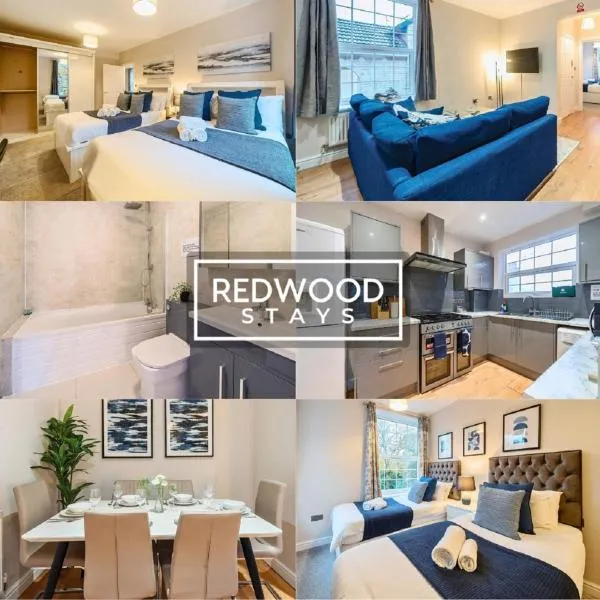 Newly Refurbished Spacious Serviced Apartment for Contractors and Families, Free WiFi & Netflix By Redwood Stays, hotel di Farnborough