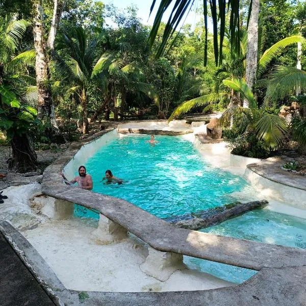Cabaña Zapote en Rancho Los Jaguares Jungle Retreat Tulum、トゥルムのホテル