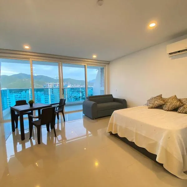 Apartamento Full Equipado Primera Linea de Playa, hotel in Puerto de Gaira