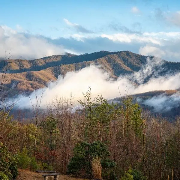 Real Log Cabin With Amazing Views, Hot Tub, Sauna, Games, hotel v destinaci Gatlinburg