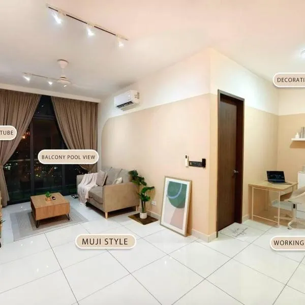 Green Haven-Permas Masai CIQ-1 Bedroom Brand New Muji, hotel in Johor Bahru