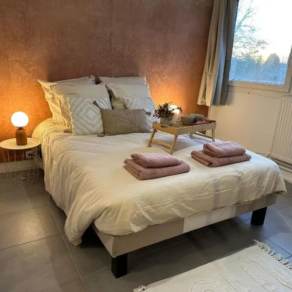 LeRelaisdOdile - Studio Cosy - Proche Metro - Parking Gratuit - Mons-en-Barœul, hotel in Mons-en-Baroeul
