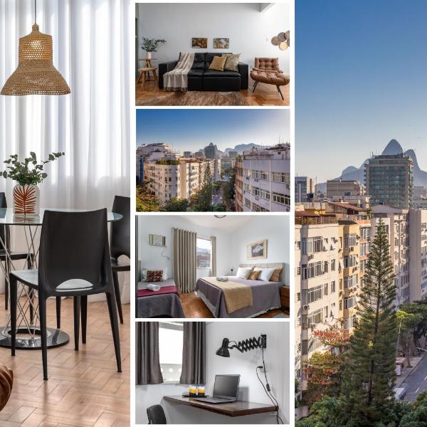 2 Quartos a 400m da Praia de Ipanema e 200m do Metro - Portaria 24h, Wi-Fi, Ar Condicionado e Cozinha Completa - Comporta 5 hospedes