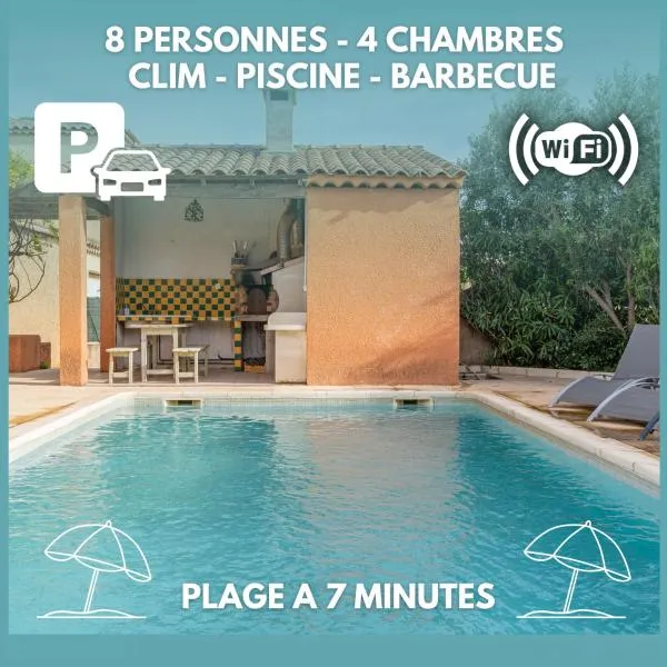 Villa La Provençale - Piscine - Wifi - Clim, hotel in Saint-Mitre-les-Remparts