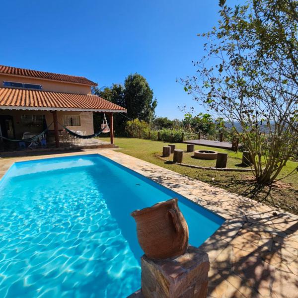 Casa de campo Bela Vista com Piscina na montanha