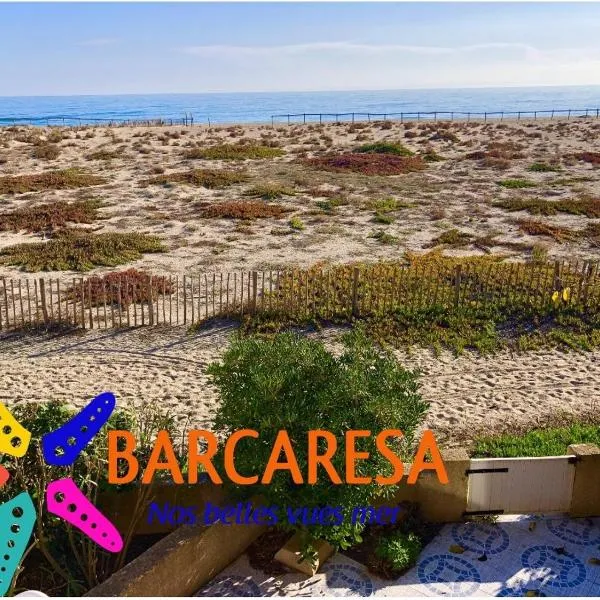 Barcaresa-VILLA SUR LE SABLE VUE MER PANORAMIQUE PISCINE CLIM WIFI, hotel a Le Barcarès