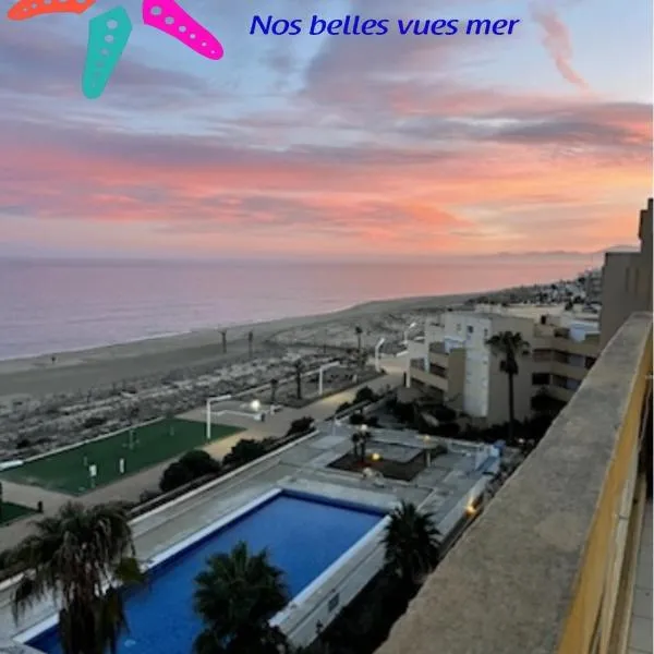 Barcaresa-Brillant appartement vue mer piscine, hotel a Le Barcarès