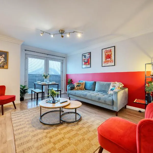 Modern 2 Bed Flat with Free Parking, Hotel in Glasgow