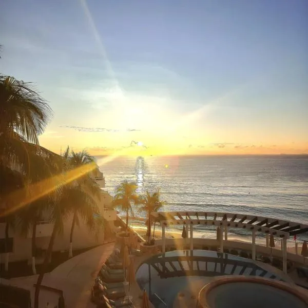 SUNSET FISHERMEN BEACH & SPA RESORT-Optional All Inclusive- 3 UNITS CHOICE-ROOM - 344A Ocean view with terrace- ROOM 344B No terrace, View from window to park - STUDIO 344C Ocean View Studio for 2- Playacar Beach, Phase 1-NO ELEVATOR!, Hotel in Playa del Carmen