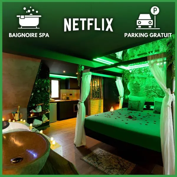 La Forêt Enchantée - Chambre à thème Love Room Jacuzzi - Évasion pour deux, hotel v destinaci Schirrhein