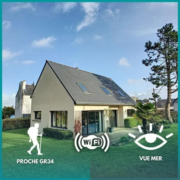 Ti sklaer - vue mer - wifi, hôtel à Crozon