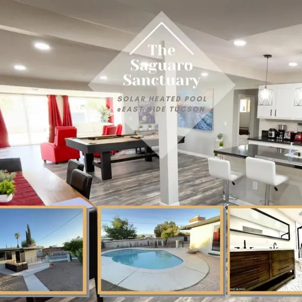 Private Home - Heated Pool, Billiards, Darts, Foosball, Fireplace, 5 Smart TVs, BBQ, Cotton Bedding - The Saguaro Sanctuary, Pool Heat Optional, hotel a Tucson