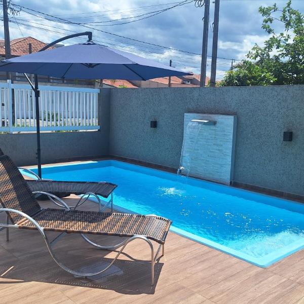 Mar Doce Lar Casa na praia de guaratuba com piscina e ar condicionado - Foto 5