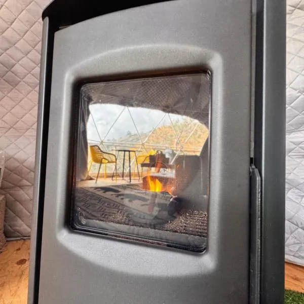 Enchanted Forest Dome ,10-15 minutes to Kings Canyons-New pellet stove for cozy warm nights, hotel en Dunlap
