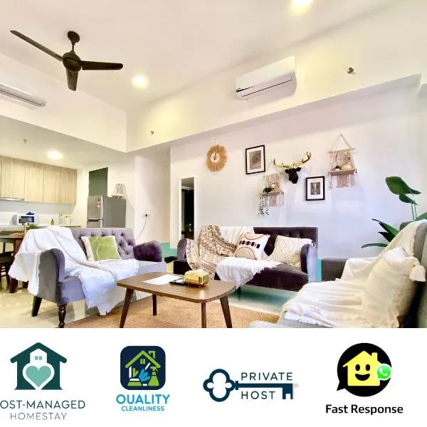 Tropicana 218 Macalister #Top Floor #WideAngleViews #InfinityPool #Georgetown #8pax #3BR 2bath #2Queen 4Single #Near island hospital #Quality well maintained #Private host, hotel di Georgetown