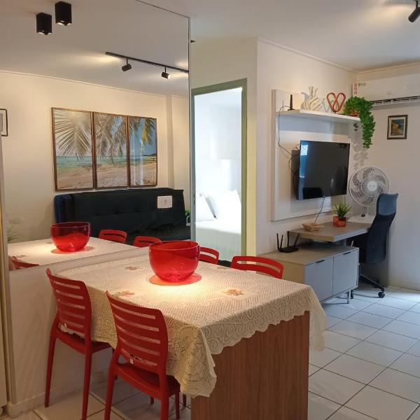 NA BEIRA MAR DE PAJUCARA- EDIF NEO- APARTAMENTO QUARTO E SALA - POSSUI VARANDA- VISTA LATERAL DO MAR-RUA JULIO PLECH FILHO 60 ESQUINA COM AVENIDA DOUTOR ANTONIO GOUVEIA - CONSUMO ELETRICO É PAGO No CKECK-OUT - 1 KWH É 1,35 REIAS - TEM TELA DE PROTEÇÃO - Foto 3